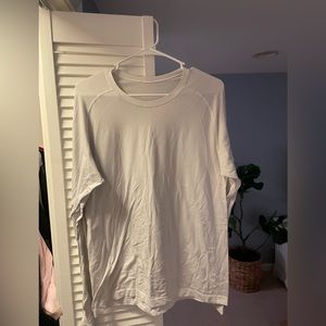 White Mens Lulu Lemon Long Sleeve | Good Condition